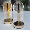 Crystal Wave Decorative Table Lamp with Gold Base