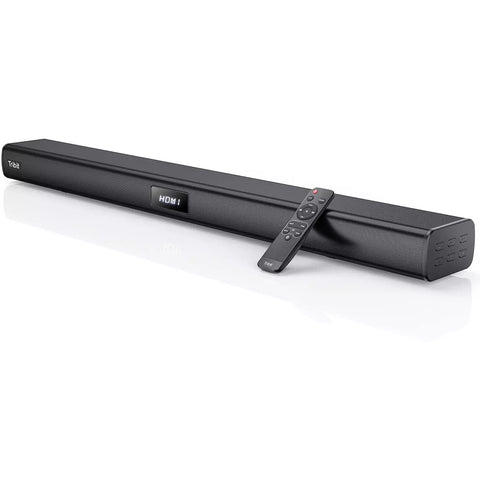 Tribit Sound Bar 100W 6 Speaker USB HDMI ARC AUX And Optical Option Home Theater Black