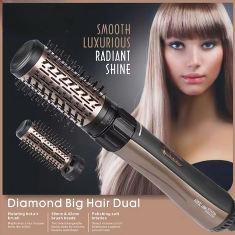 ENZO Professional Rotating Hair Dryer Brush – 2-in-1 Salon Styling Tool