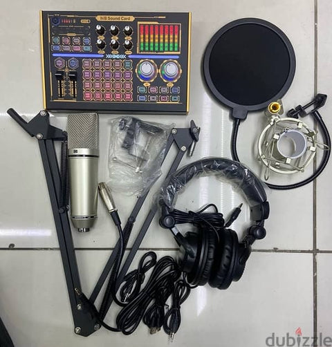 Professional V8S Live Streaming Podcast Microphone & Audio Mixer Kit