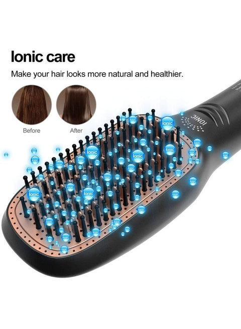 3-in-1 One Step Hair Dryer & Straightener Brush with Ionic Technology
