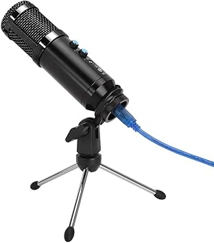Professional Condenser Microphone with KTV Sound Effects & Built-in Reverb