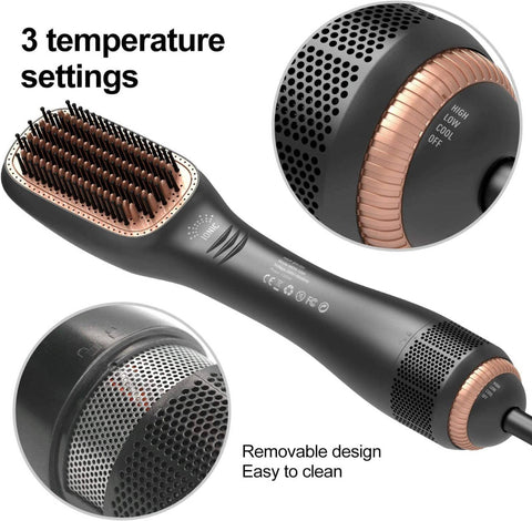 3-in-1 Hair Dryer, Volumizer & Straightening Brush
