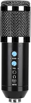 Professional Condenser Microphone with KTV Sound Effects & Built-in Reverb