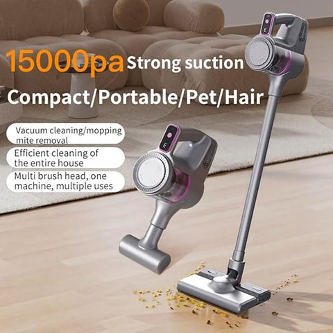 Cordless High-Power Vacuum Cleaner – 15000Pa Suction, Lightweight & Portable