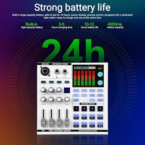 Professional Gaming Audio Mixer with Bluetooth & Voice Effects for Live Streaming