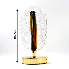 Feather Shape Crystal LED Table Lamp with USB Charging