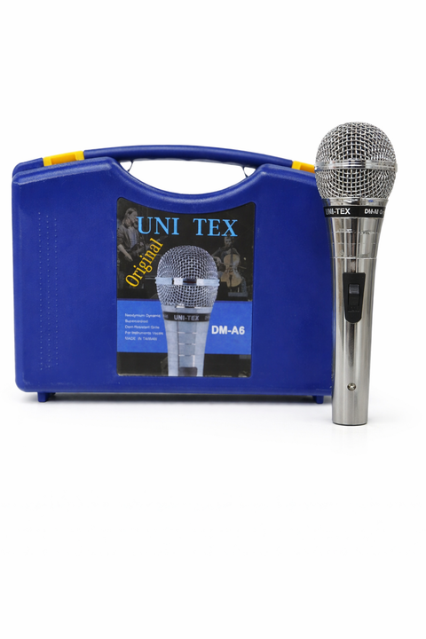 UNI-TEX DM-A6 Professional Dynamic Wired Microphone with Carry Case