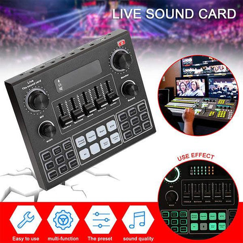 Multifunctional Live V9 Broadcasting Condenser Microphone Set-M8B7