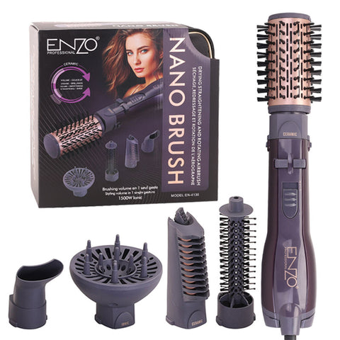 ENZO EN-4136 5-in-1 Automatic Rotating Hair Dryer Brush & Volumizer – 1500W Salon Styling Set