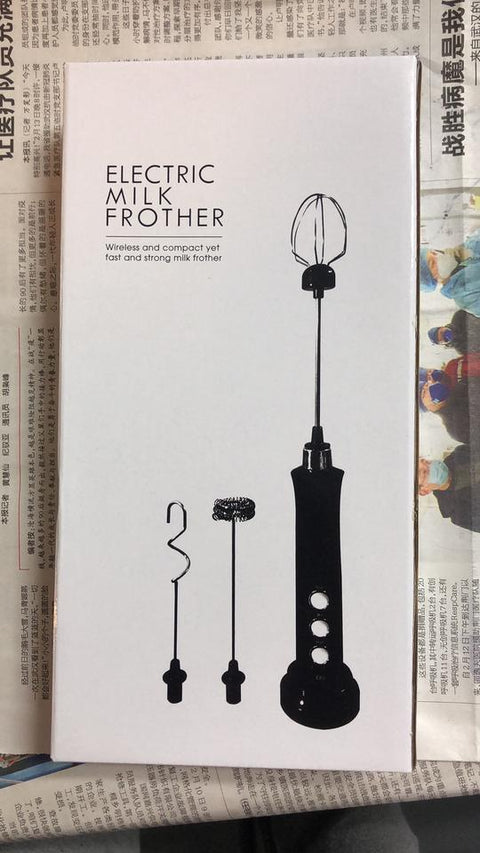 3-Speed Rechargeable Stainless Steel Milk Frother – Portable Handheld Electric Whisk
