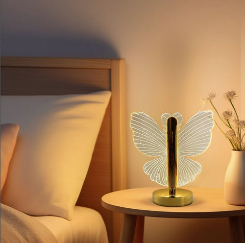 Elegant Butterfly Acrylic LED Night Light – Creative Decorative Table Lamp