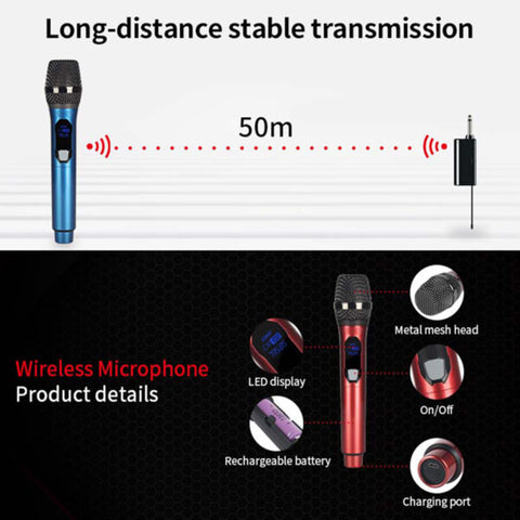 DD05 Professional UHF Wireless Handheld Microphone with LED Display