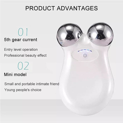 Microcurrent Face Device Roller, Lift The Face And Tighten The Skin, Face Roller Massager, V-face Lifting Device