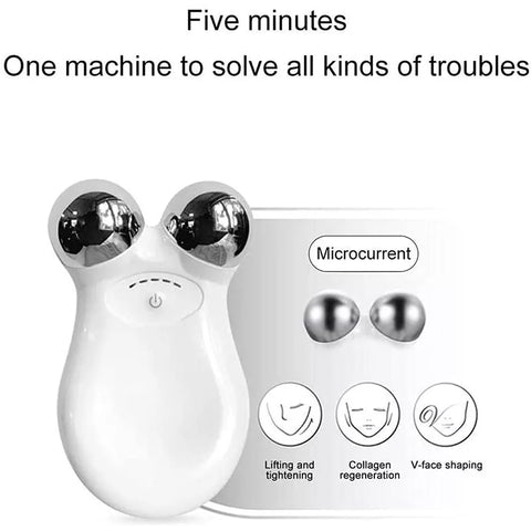 Microcurrent Face Device Roller, Lift The Face And Tighten The Skin, Face Roller Massager, V-face Lifting Device