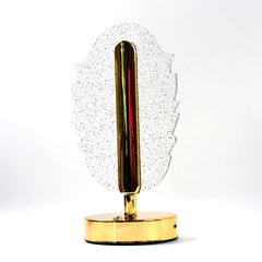 Feather Shape Crystal LED Table Lamp with USB Charging