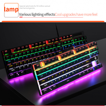 YINDIAO ZK-3 RGB Mechanical Gaming Keyboard – 87 Keys Blue Switch (Wired USB)